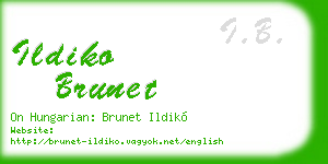 ildiko brunet business card